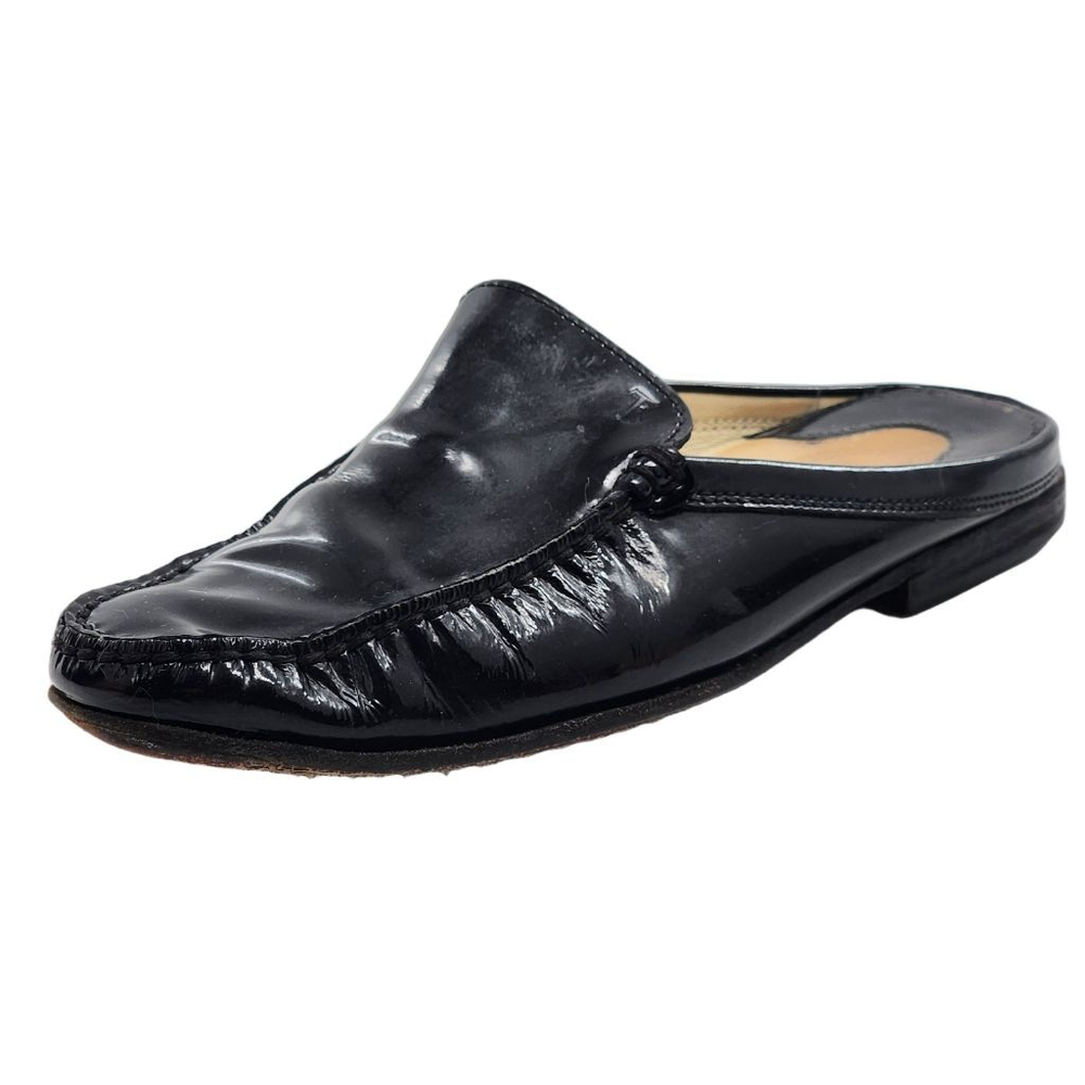 TOD'S‎ Black Patent Leather Mules Size 7